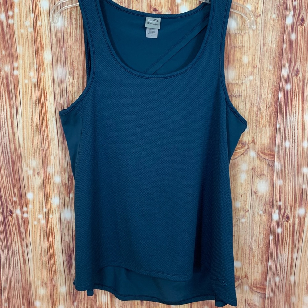 Champion Yoga Top Size Large Teal EUC